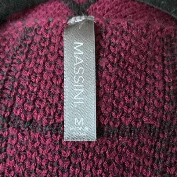 MASSINI Long Wine & Black Cardigan Siza M - Picture 6 of 7